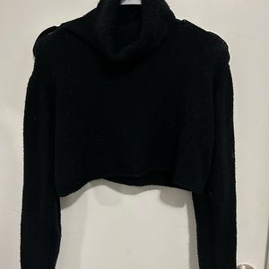 Princess Polly cropped turtleneck black sweater